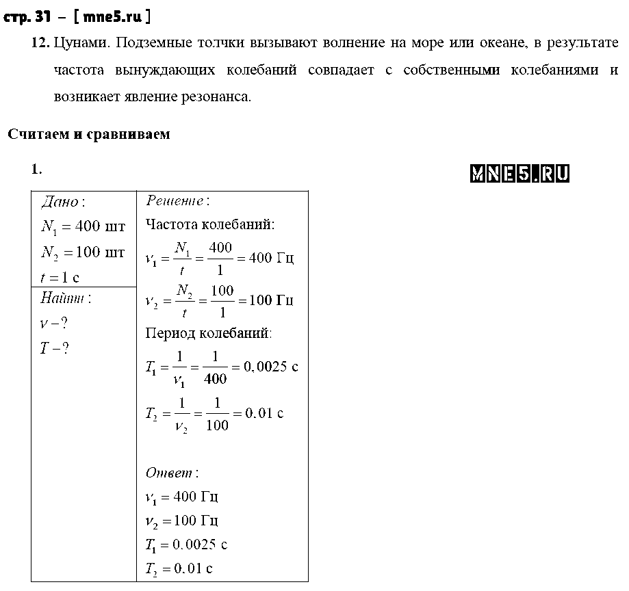 ГДЗ Физика 9 класс - стр. 31
