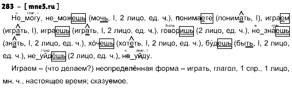 ГДЗ Русский язык 4 класс - 283