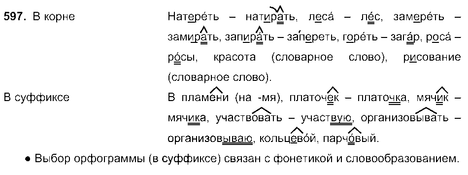 ГДЗ Русский язык 6 класс - 597
