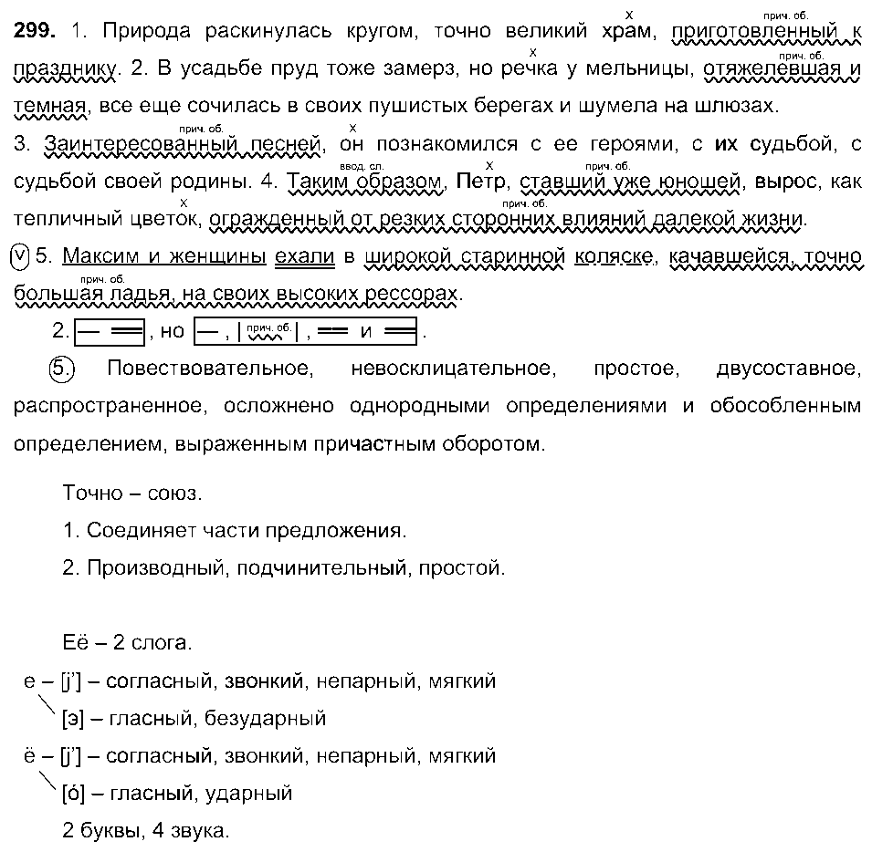 ГДЗ Русский язык 8 класс - 299