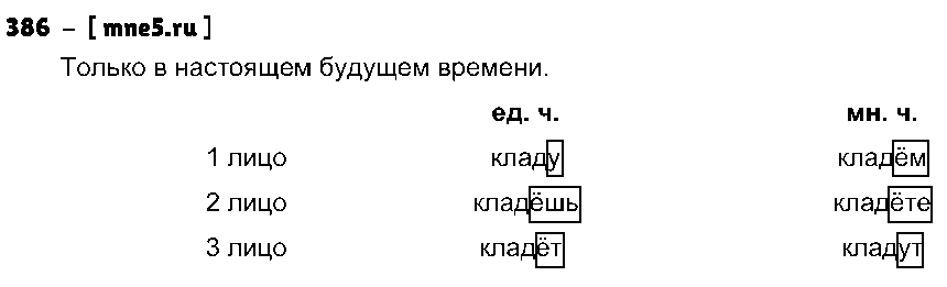 ГДЗ Русский язык 4 класс - 386