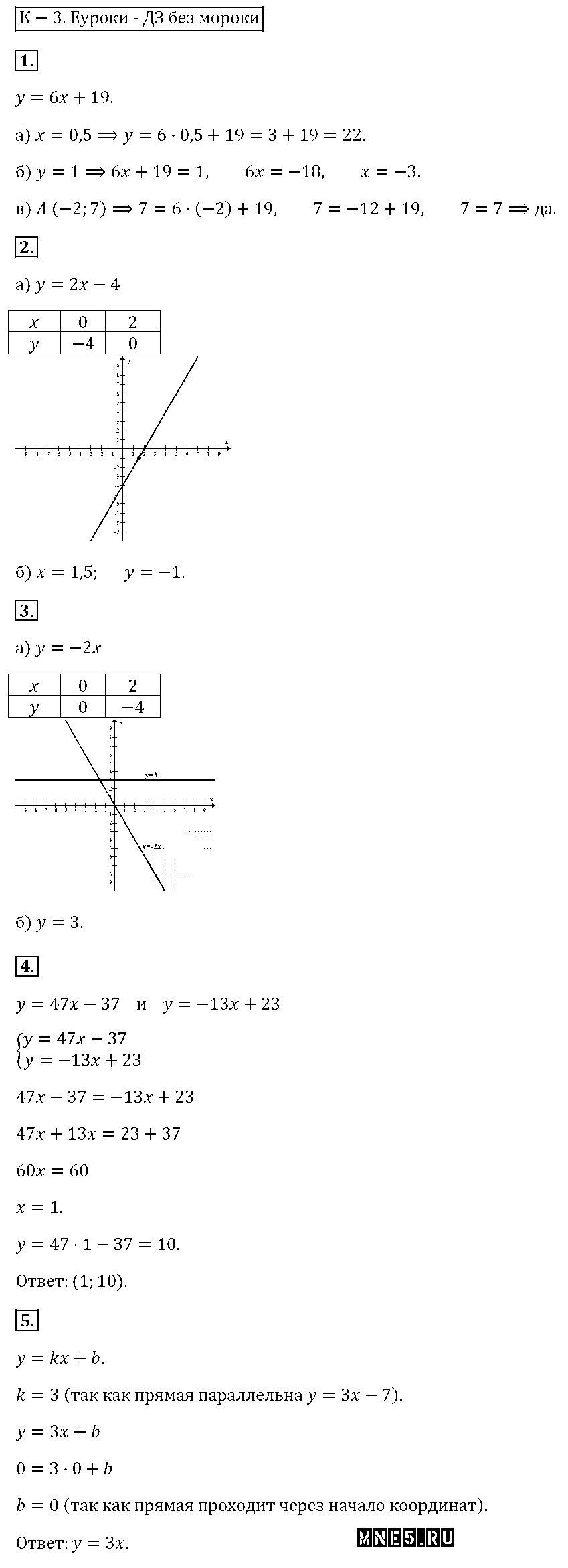 ГДЗ Алгебра 7 класс - К-3