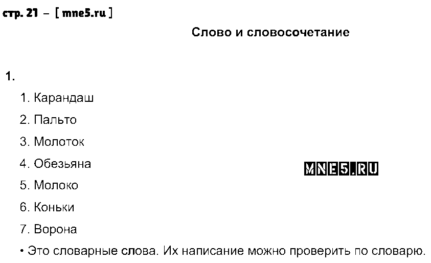 ГДЗ Русский язык 3 класс - стр. 21