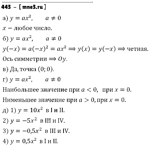 ГДЗ Алгебра 8 класс - 445