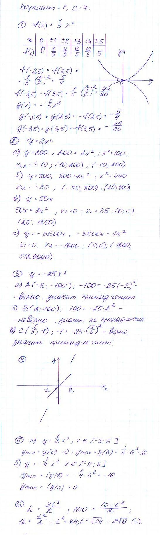 ГДЗ Алгебра 9 класс - С-7