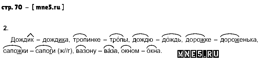 ГДЗ Русский язык 2 класс - стр. 70