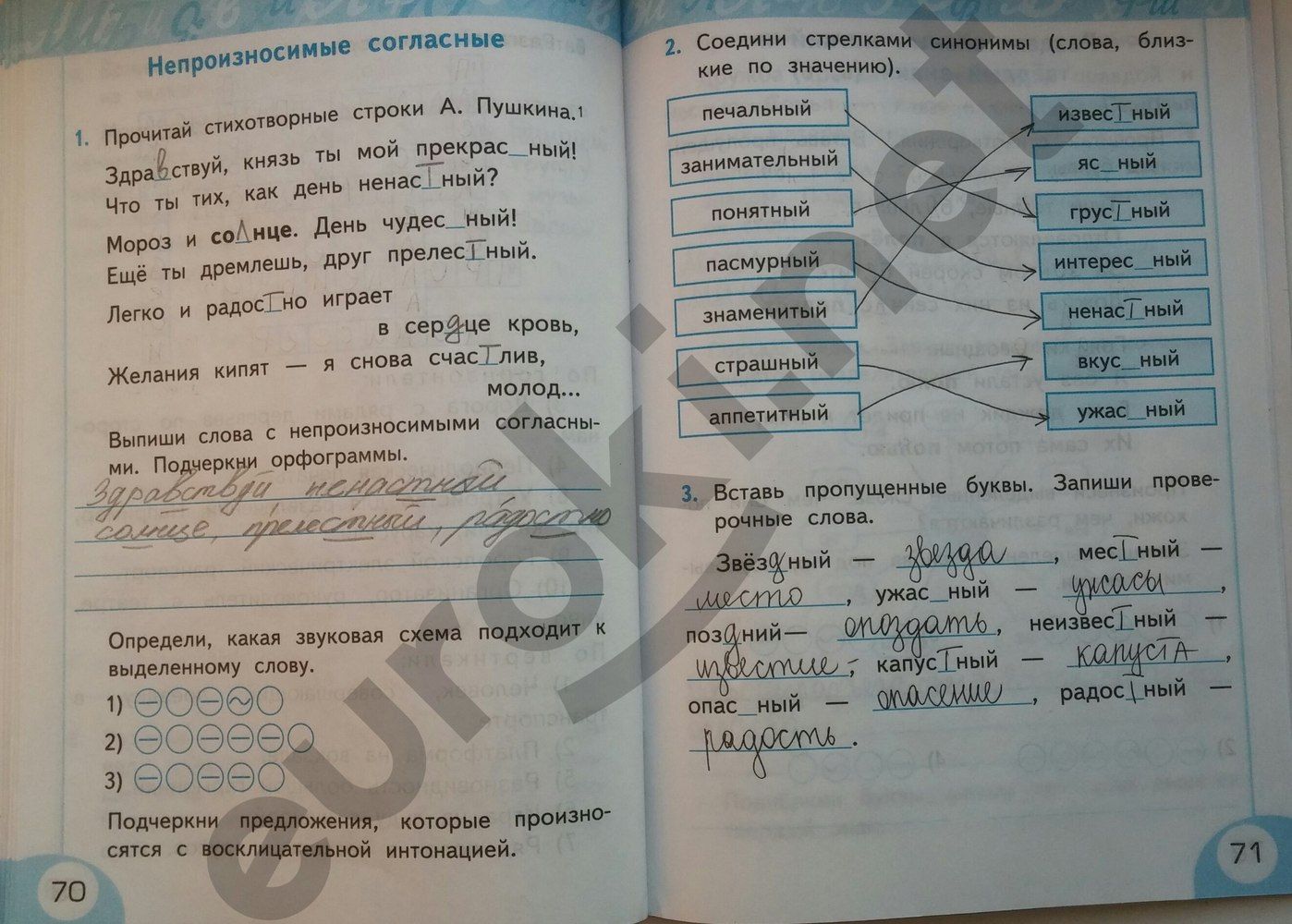 ГДЗ Русский язык 2 класс - стр. 70-71