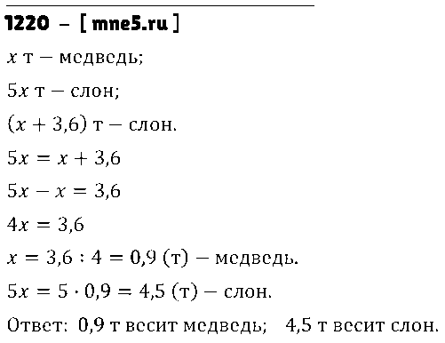 ГДЗ Математика 6 класс - 1220