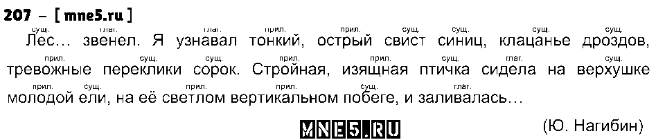ГДЗ Русский язык 4 класс - 207