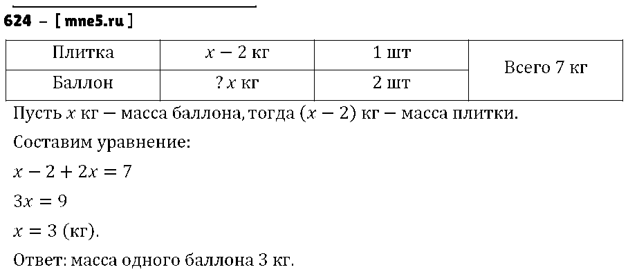 ГДЗ Математика 6 класс - 624