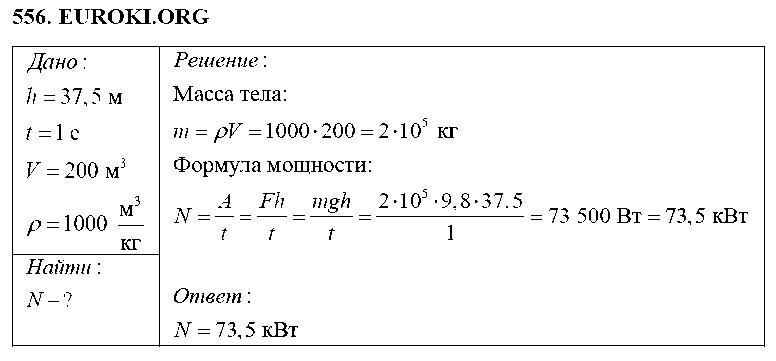 ГДЗ Физика 7 класс - 556