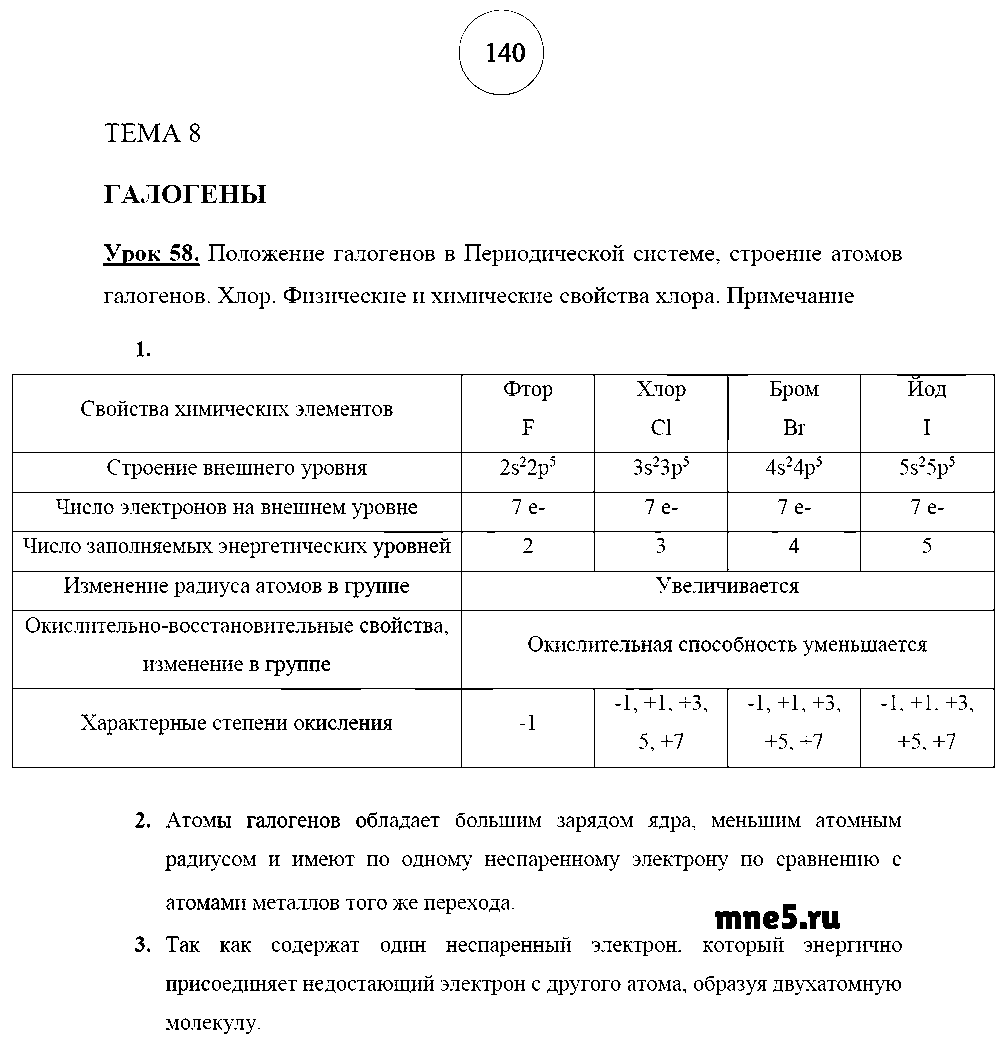 ГДЗ Химия 8 класс - стр. 140