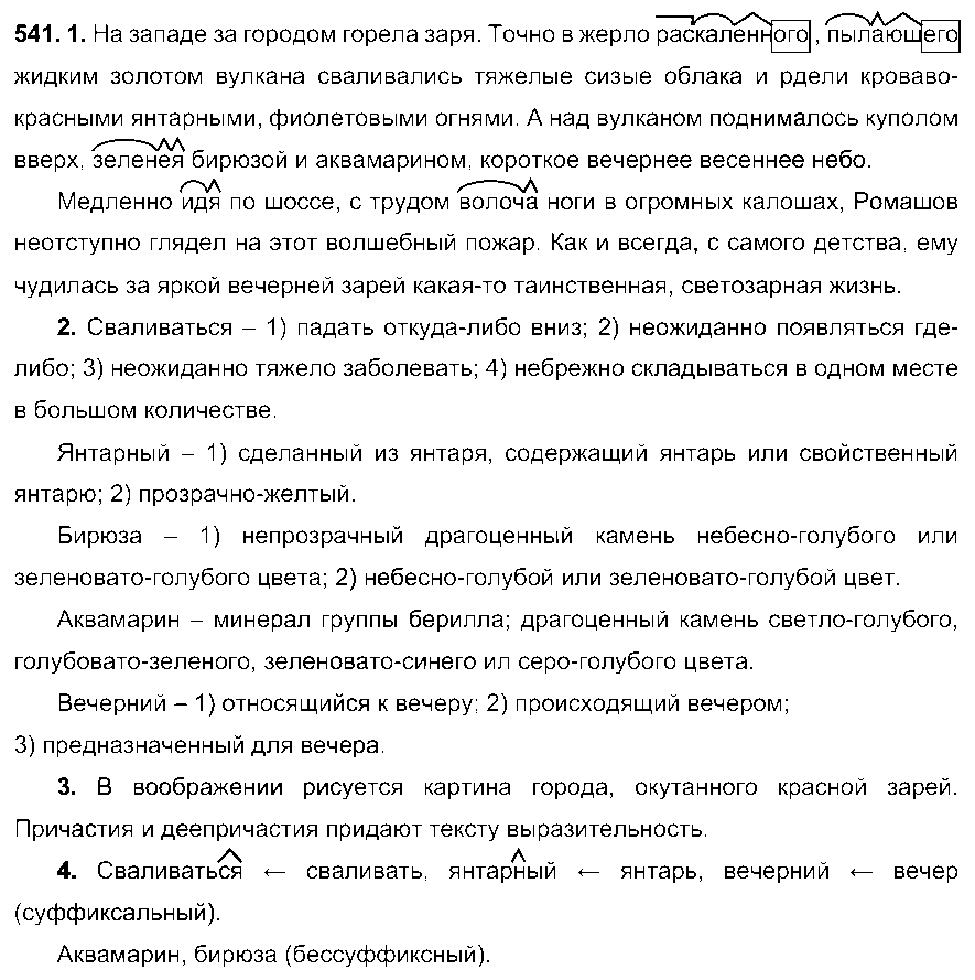 ГДЗ Русский язык 6 класс - 541