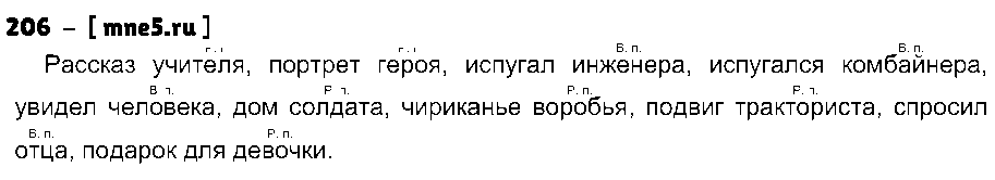 ГДЗ Русский язык 4 класс - 206