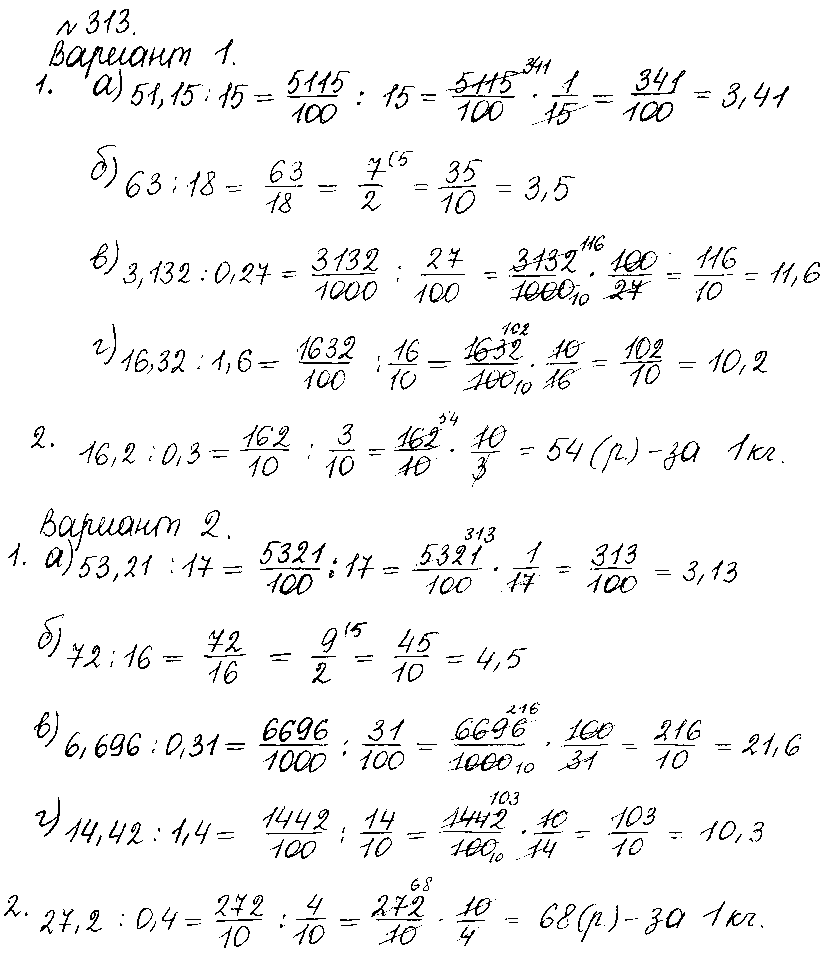 ГДЗ Математика 6 класс - 313