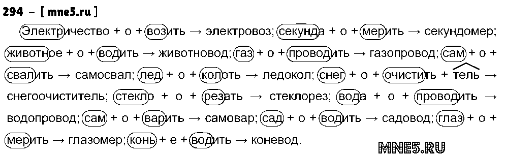 ГДЗ Русский язык 5 класс - 294