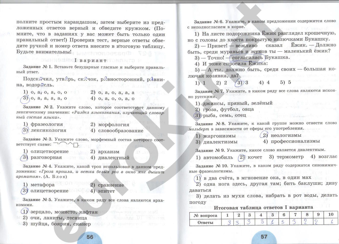ГДЗ Русский язык 6 класс - стр. 56-57