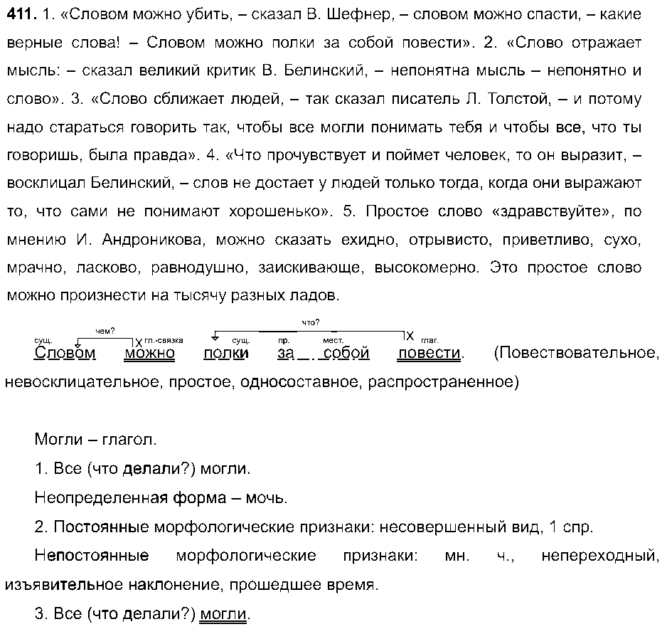 ГДЗ Русский язык 8 класс - 411