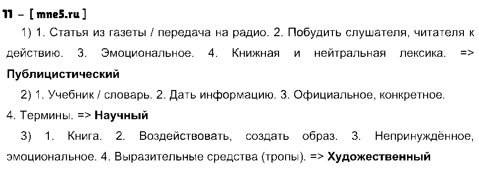 ГДЗ Русский язык 8 класс - 11