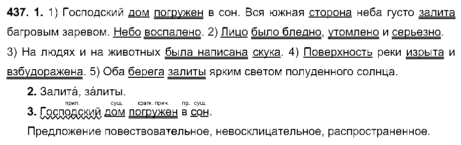 ГДЗ Русский язык 6 класс - 437