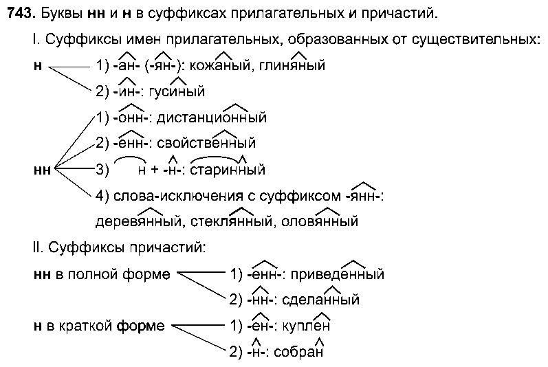 ГДЗ Русский язык 6 класс - 743
