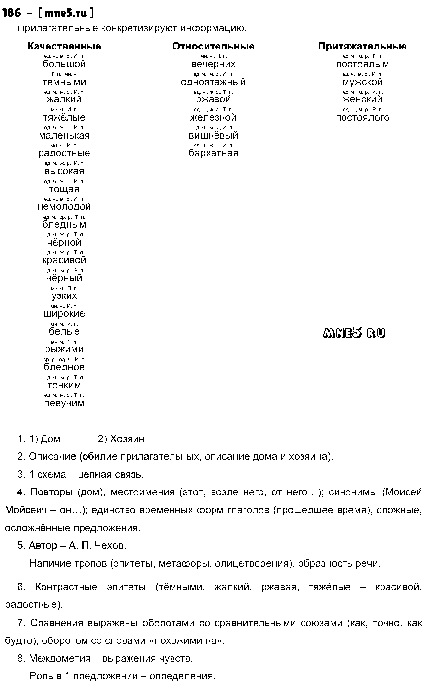 ГДЗ Русский язык 10 класс - 186