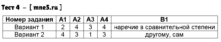 ГДЗ Русский язык 8 класс - Тест 4