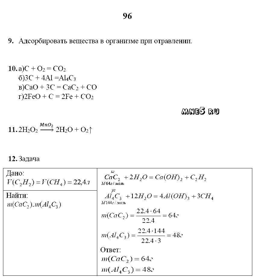 ГДЗ Химия 9 класс - стр. 96