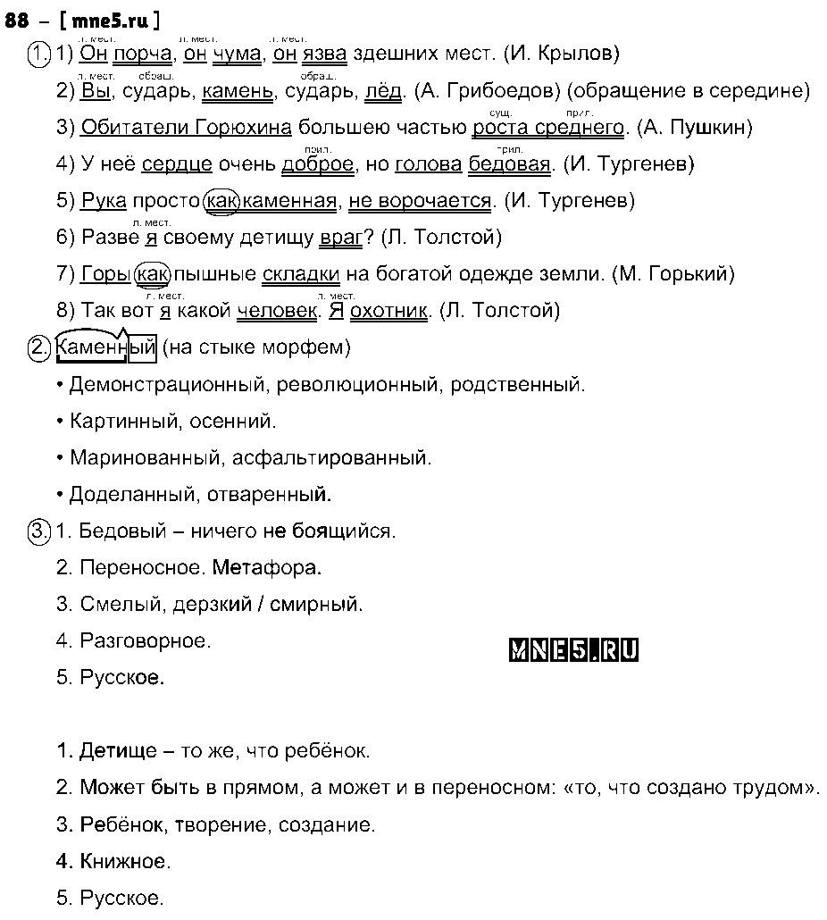 ГДЗ Русский язык 8 класс - 88