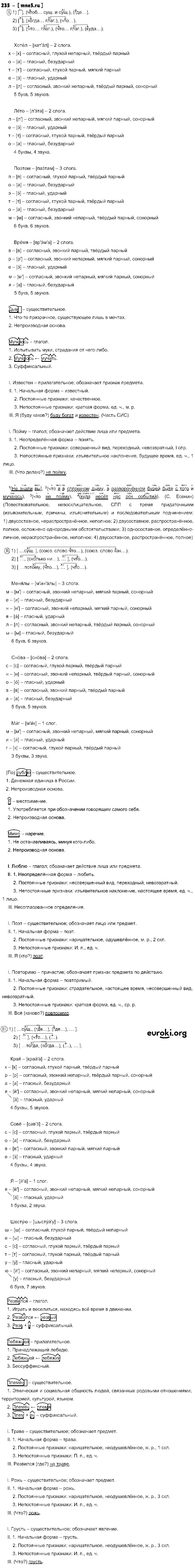 ГДЗ Русский язык 9 класс - 235