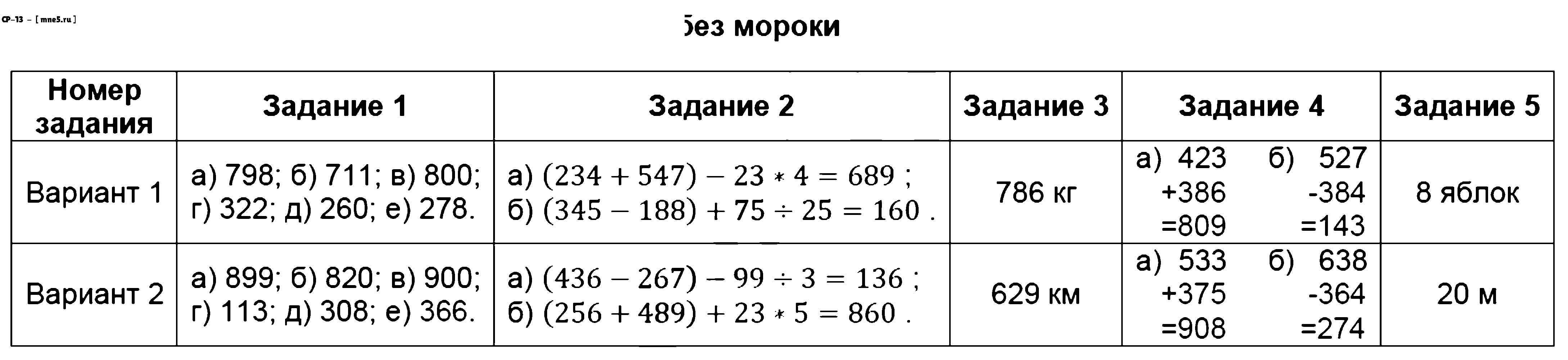 ГДЗ Математика 3 класс - СР-13