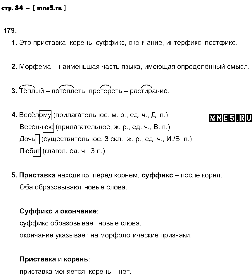 ГДЗ Русский язык 5 класс - стр. 84