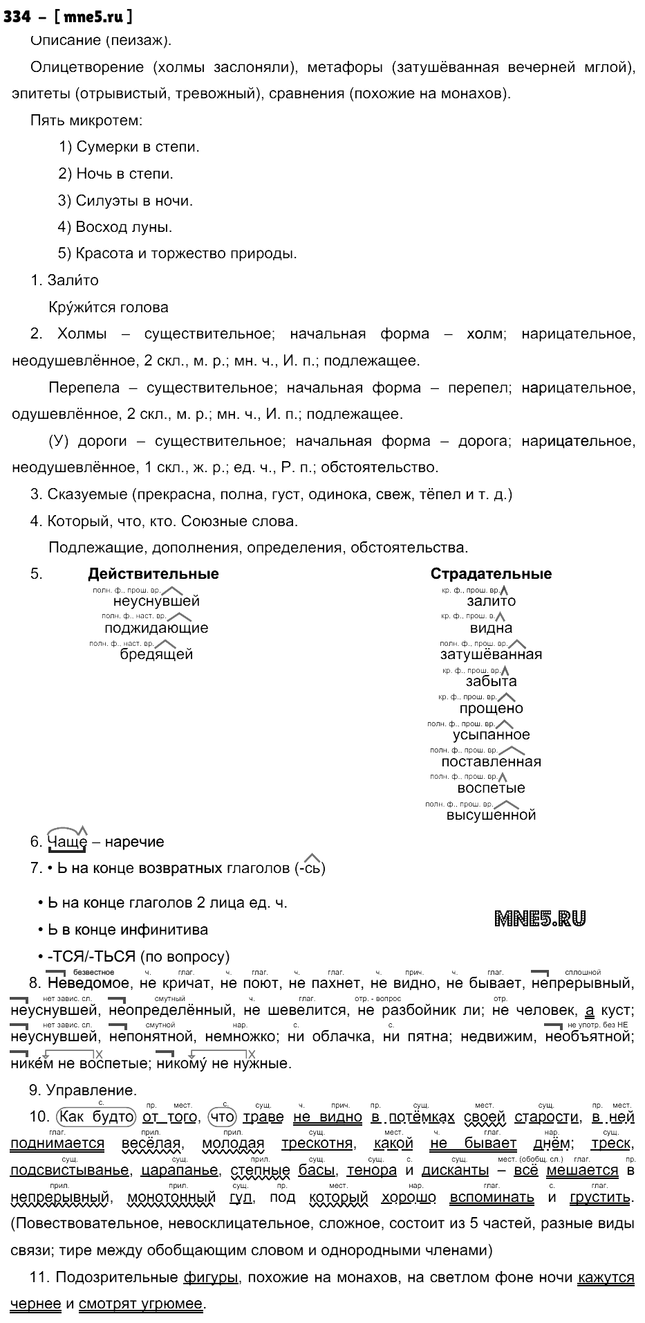 ГДЗ Русский язык 10 класс - 334