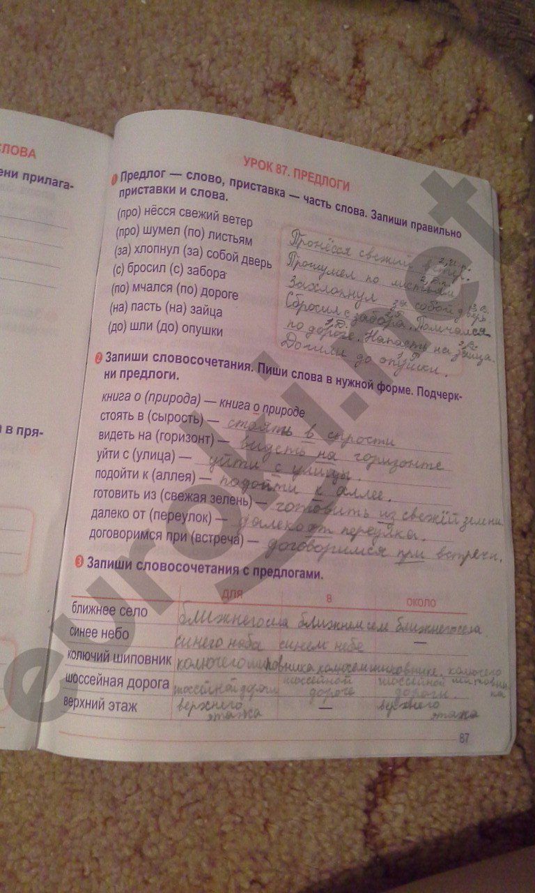 ГДЗ Русский язык 4 класс - стр. 87