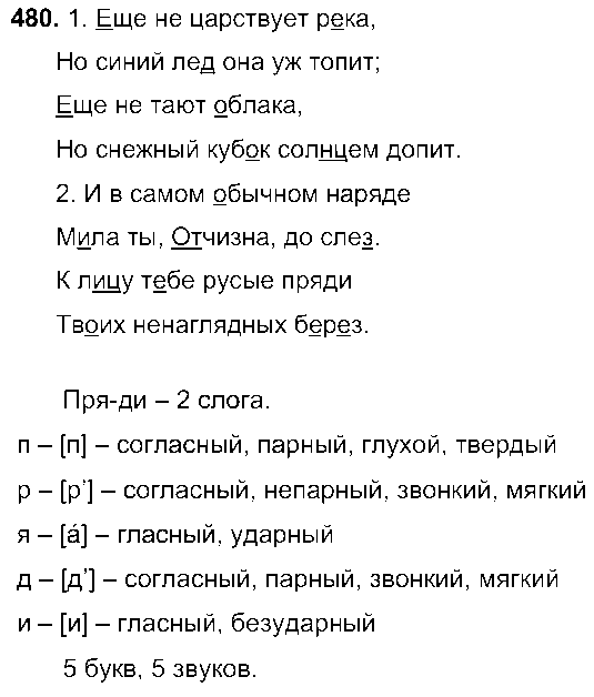 ГДЗ Русский язык 7 класс - 480