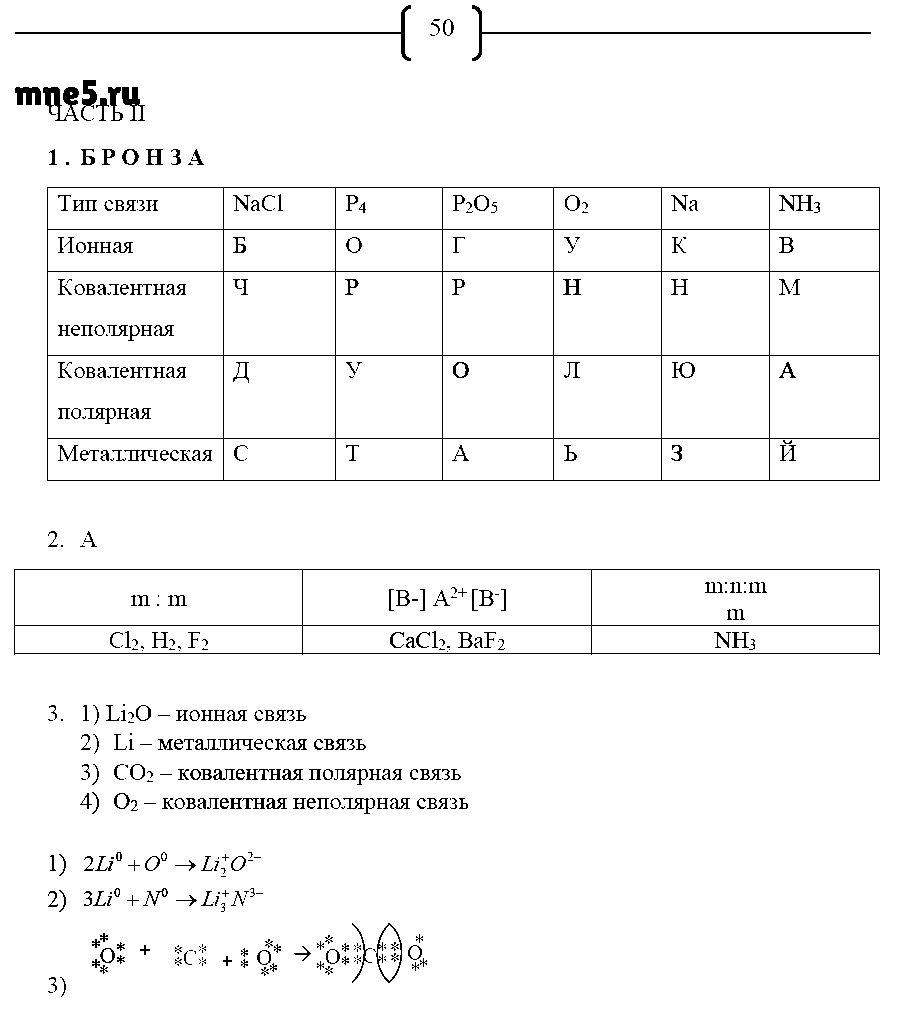 ГДЗ Химия 8 класс - стр. 50
