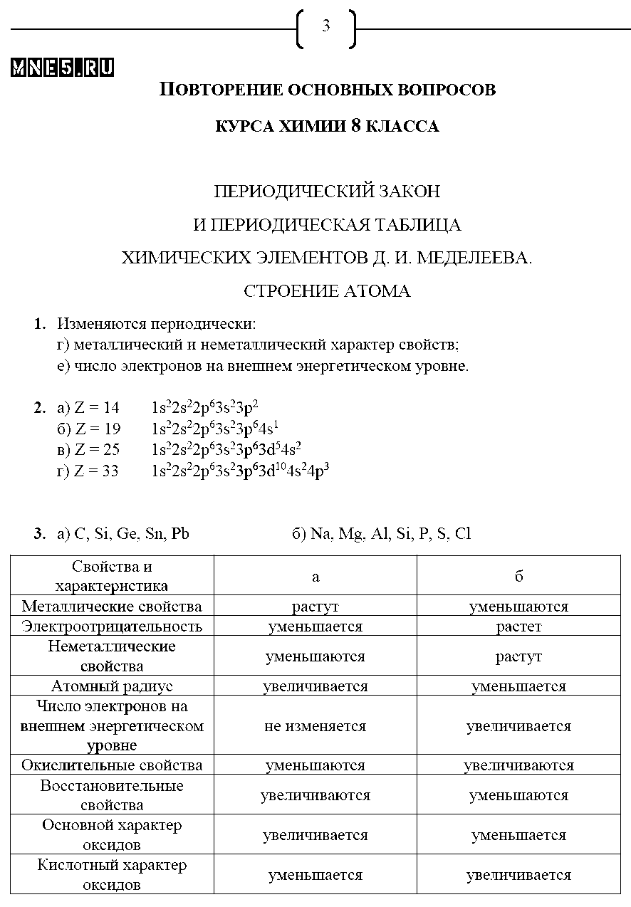 ГДЗ Химия 9 класс - стр. 3