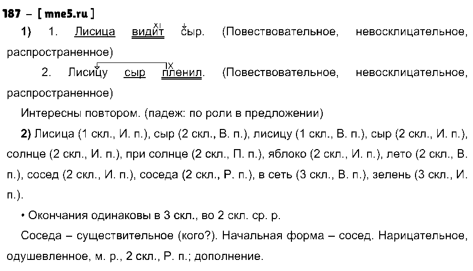 ГДЗ Русский язык 4 класс - 187