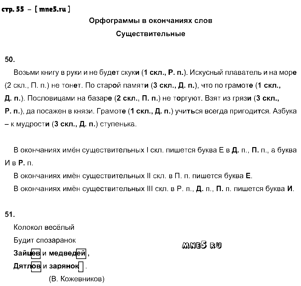 ГДЗ Русский язык 4 класс - стр. 55