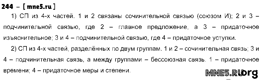 ГДЗ Русский язык 9 класс - 244