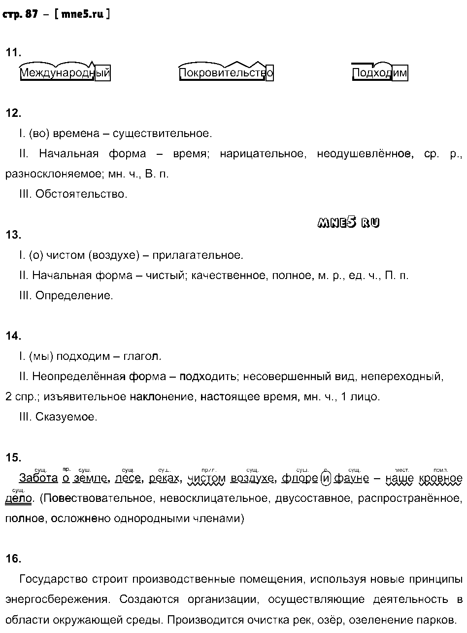 ГДЗ Русский язык 6 класс - стр. 87