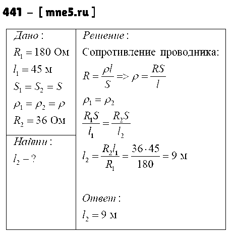 ГДЗ Физика 8 класс - 441