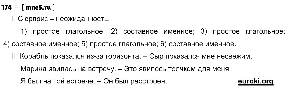 ГДЗ Русский язык 8 класс - 174