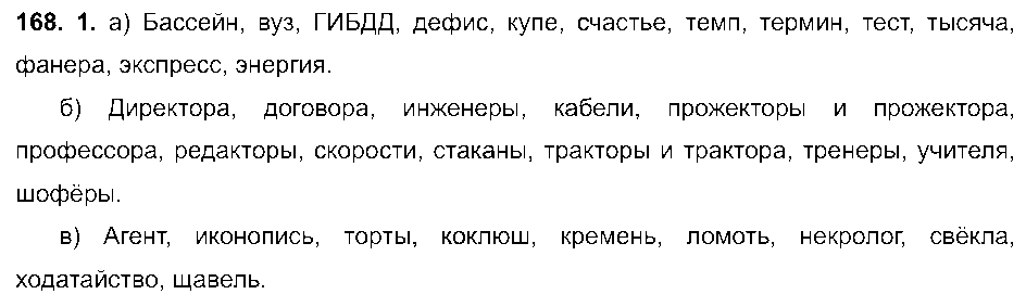 ГДЗ Русский язык 6 класс - 168