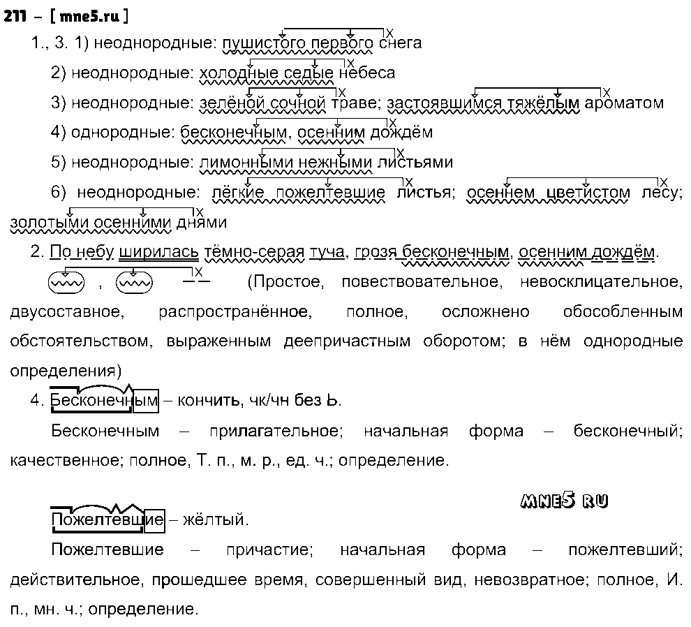 ГДЗ Русский язык 8 класс - 211
