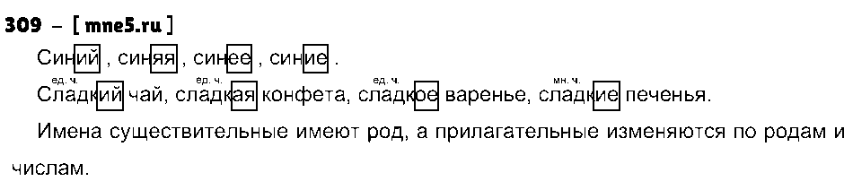 ГДЗ Русский язык 3 класс - 309