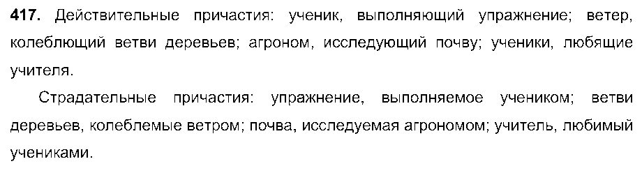 ГДЗ Русский язык 6 класс - 417