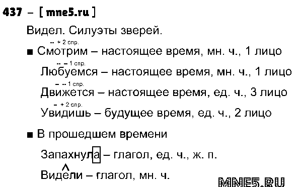 ГДЗ Русский язык 4 класс - 437
