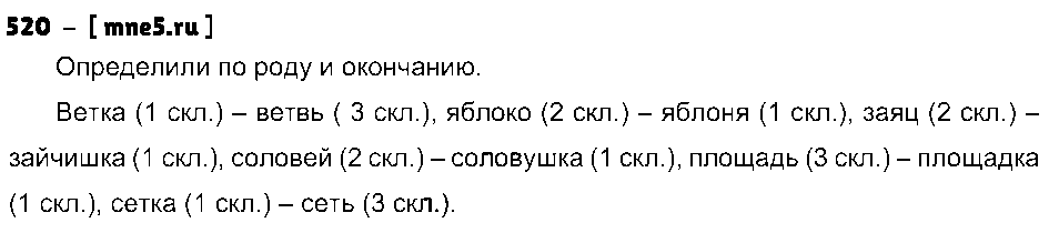 ГДЗ Русский язык 5 класс - 520