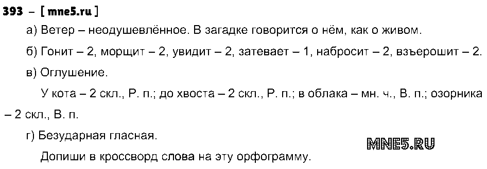 ГДЗ Русский язык 4 класс - 393